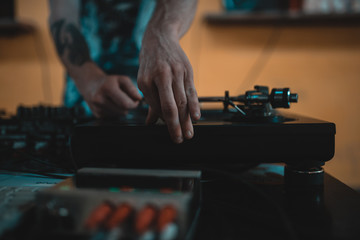 Vinyl dj music disco dance night club