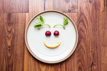 Happy food face