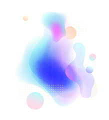 Abstract soft gradient blur, colorful fluid and geometric shapes, paper texture.