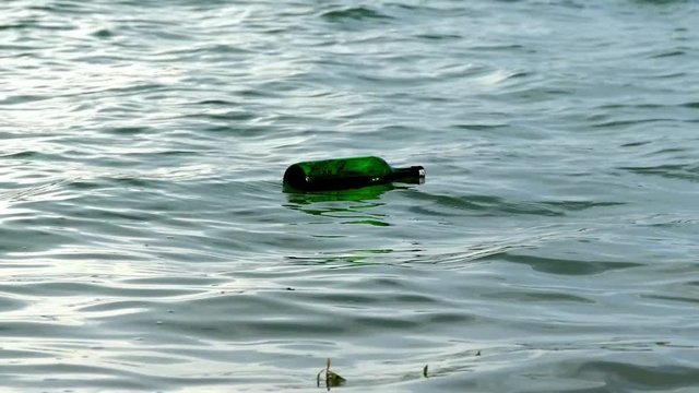 the bottle that hit the shore in the sea,

