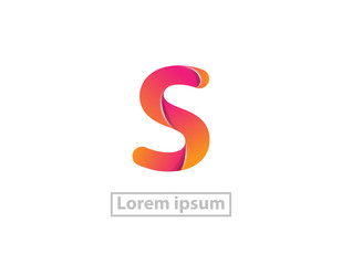 Vector abstract letter S logo design concept