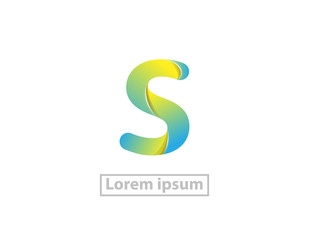 Vector abstract letter S logo design concept