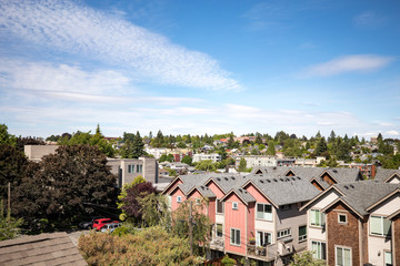 Fototapeta na wymiar Wallingford Townhouses Seattle WA