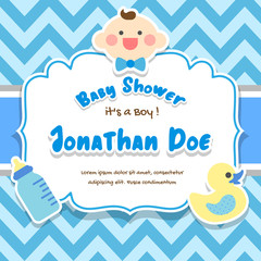 Baby Shower Boy Frame Background
