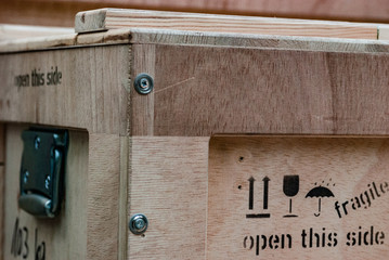 Wooden shipping crate