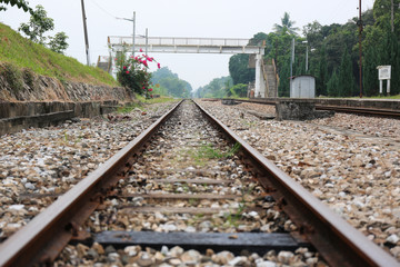 Railway Background Low Angle View