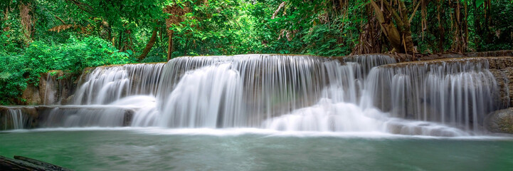 Beautiful  waterfall panoramic landscape in Thailand