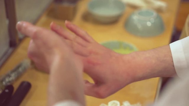 Work of the sushi chef｜Making Shellfish Sushi