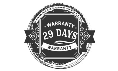 Fototapeta premium 29 days warranty icon vintage rubber stamp guarantee