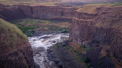 The Palouse River, just upstream from the Falls at sunset