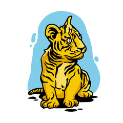 Cute young tiger.