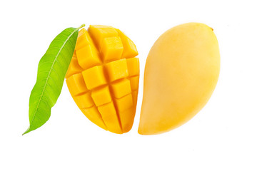 fresh Yellow mango Beautiful Skin  isolate