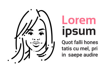 business woman executive face concept businesswoman portrait on white background hand draw silhouette sketch vector illustration