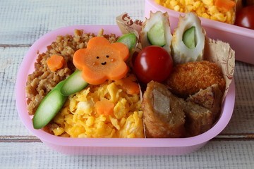 子供のためのそぼろ弁当