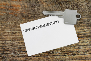 Untervermietung