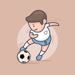 Soccer player character design.