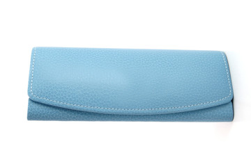 Blue wallet isolated on white background