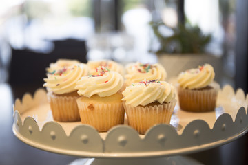 Cupcakes with colourful chips