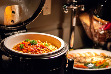 Italian spaghetti with a meat based bolognese