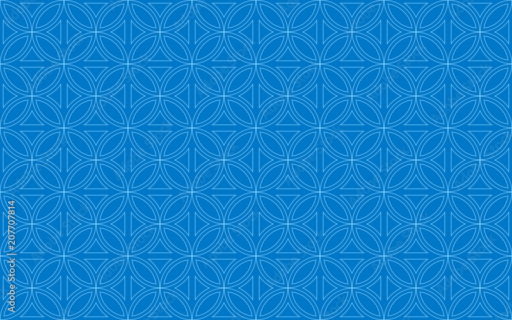 Poster backgrounds pattern seamless geometric blue circle abstract and line vector design.