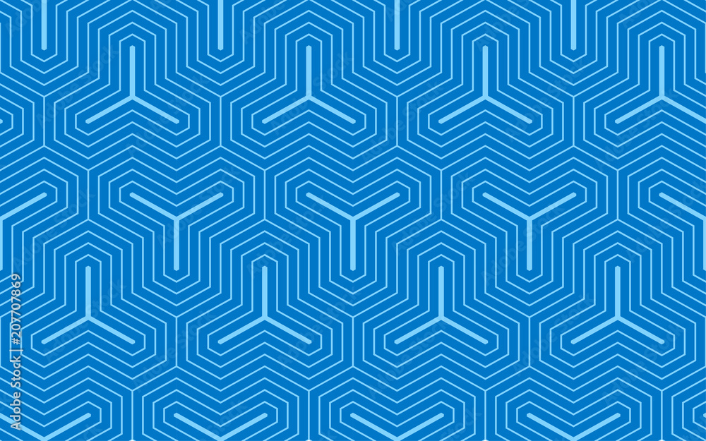 Aufkleber backgrounds pattern seamless geometric blue abstract and line vector design.