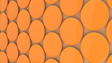 Blank orange badge on orange background
