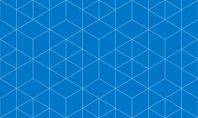 Backgrounds pattern seamless geometric blue hexagon abstract and line vector design.