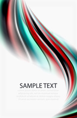 Rainbow color waves, vector blurred abstract background