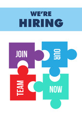We are Hiring Poster or Banner Design. Job Vacancy Advertisement Concept.