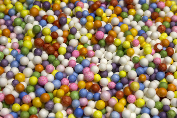 Large Colorful polysterene balls background