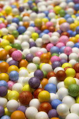 Large Colorful polysterene balls background