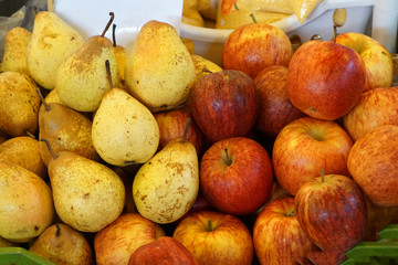Naklejka na ściany i meble Fresh fruits and vegetables on a market in Portugal 