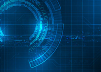 Blue Pixel Abstract Technology Vector