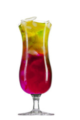 Fresh Cold summer alcoholic cocktail isolated on white background