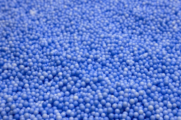 Small Blue Polysterene balls background