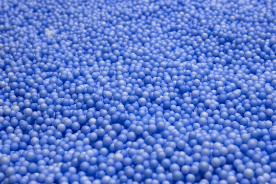 Small Blue Polysterene balls background