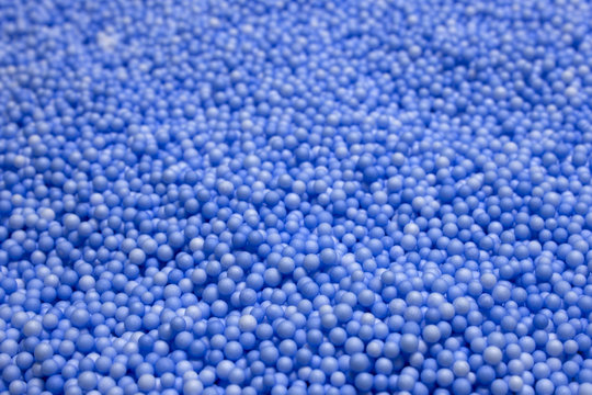 Small Blue Polysterene balls background