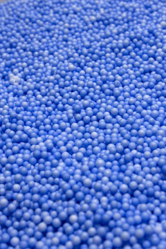 Small Blue Polysterene balls background