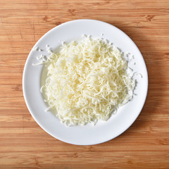 Bowl of mozzarella cheese