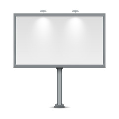 Blank billboard. Illustration isolated on white background. Graphic concept for your design.