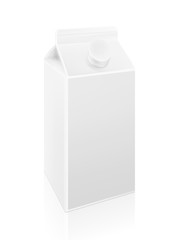 Milk blank carton box template. Illustration isolated on white background. Graphic concept for your design