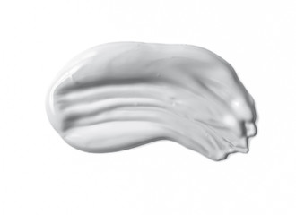 White cosmetic cream isolated on white