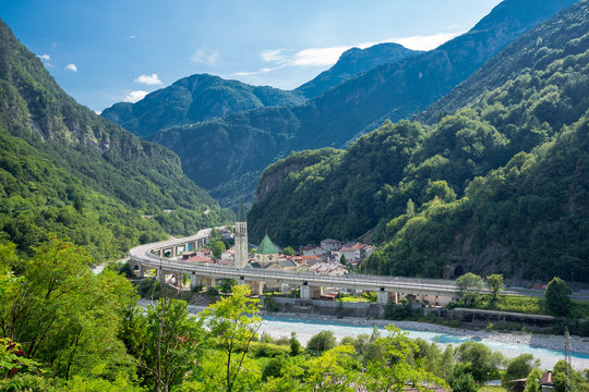 Alpe Adria cycle path, Dogna,  Italy