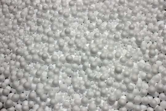 White Polysterene Balls background