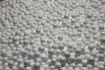 White Polysterene Balls background