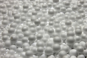 White Polysterene Balls background