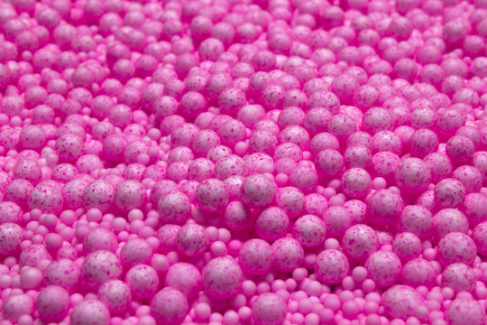 Small and Large Pink Polysterene balls background