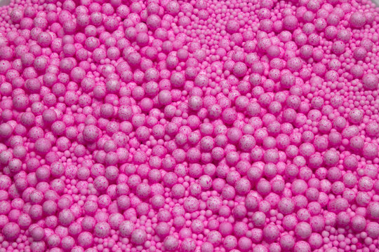 Small and Large Pink Polysterene balls background
