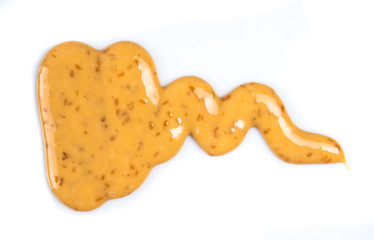 Roasted Sesame salad dressing isolated on white background,Sesame sauce