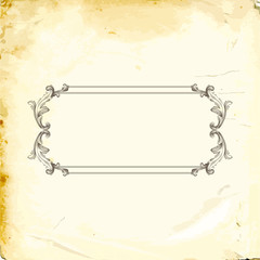 Vector baroque of vintage elements for design. 